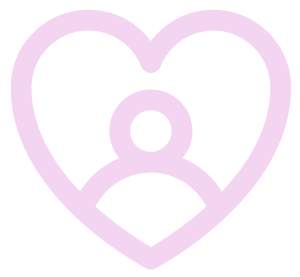 Icon of heart with person inside